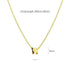 Initials Brick Alphabet Letter Necklace Gold Layered Steel Jewellery